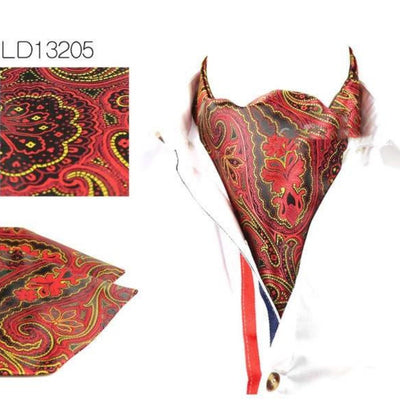 Bufanda Vintage Reversible para Hombre con Estampado de Flor de Anacardo