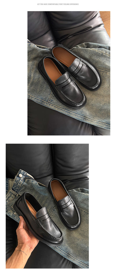Zapatos Casuales Retro de Negocios para Hombre - Diseño Versátil sin Cordones - Image 15