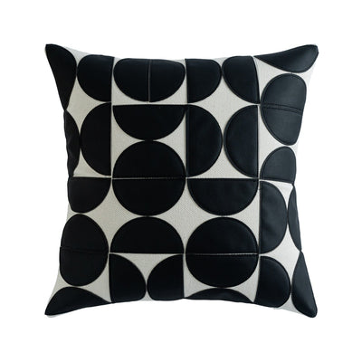 Funda de Almohada de Cuero PU con Diseño Geométrico y Tela Tecnológica - Image 22