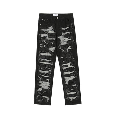 Jeans Rectos Rotos con Estilo Casual