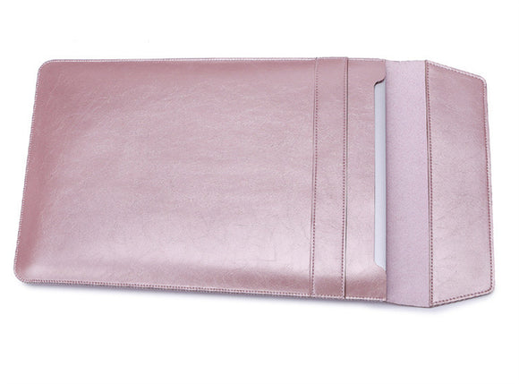 Funda Protectora de Cuero para Notebook con Forro de Microfibra
