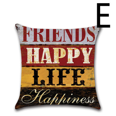 Funda de Almohada Lino Algodón con Letras Pintadas a Mano - Image 9
