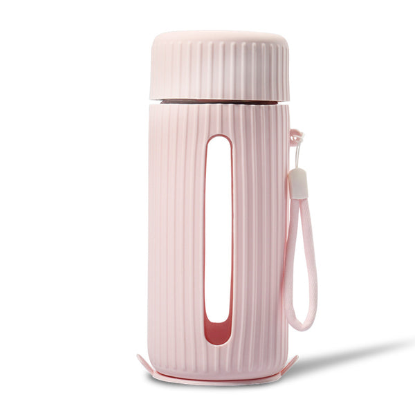 Vaso de Agua de Doble Capa con Funda de Silicona Antiroturas