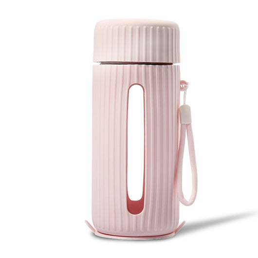 Vaso de Agua de Doble Capa con Funda de Silicona Antiroturas