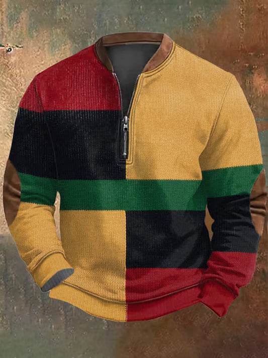 Sudadera Casual con Cierre de Medio Zip y Tecnología 3D - Image 2