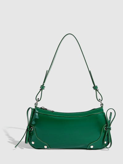 Bolso Bandolera Cuadrado Pequeño con Doble Moño - Diseño Minimalista Liso - Image 14
