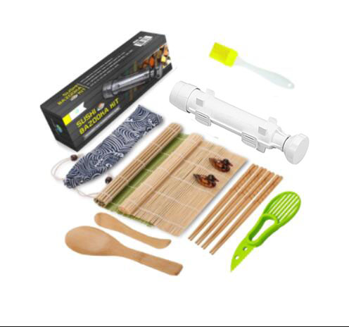 Set Completo de Sushi en Bambú con Cortina Enrollable y Cuchara de Arroz - Image 7
