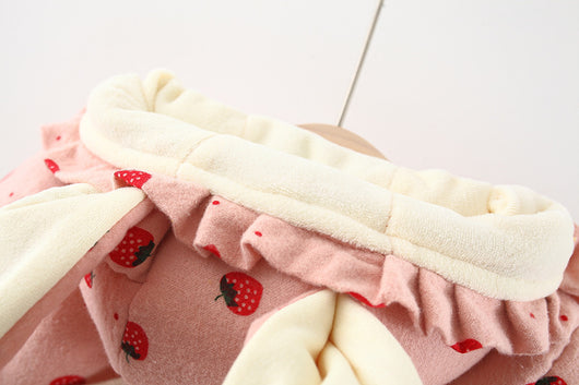 Abrigo de Algodón Niña con Forro Polar Estampado Frutas y Bolsa Incluida - Image 33
