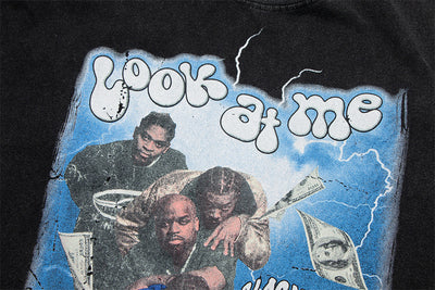 Camiseta Larga Punk Wash de Algodón Puro - Estilo Street Ins - Image 10