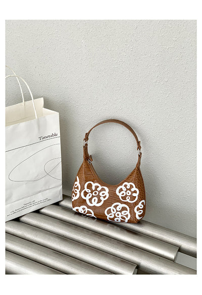 Bolso de Hombro Diseño Coreano Flores Graffiti - Bandolera Trendy para Mujer - Image 7