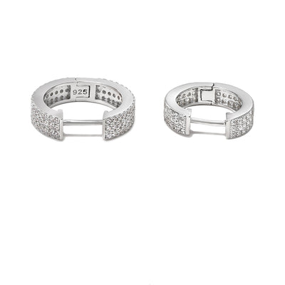 Aretes de Plata S925 con Diamantes Completos para Hombre - Estilo Hip-hop - Image 12