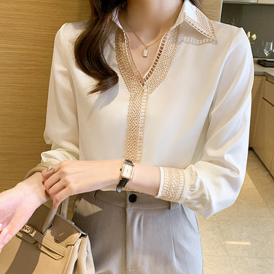 Blusa Occidental de Chifón para el Trabajo - Image 12