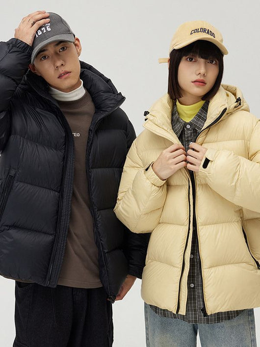Abrigo de Plumón Grueso para Parejas - Chaqueta Impermeable de Invierno con Capucha - Image 4