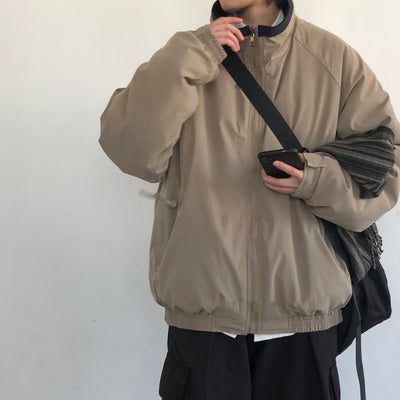 Abrigo Acolchado Retro Japonés con Cuello Alto para Hombre - Image 4