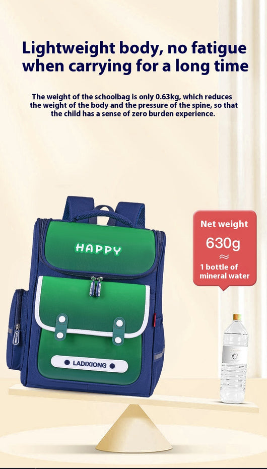 Mochila Escolar Infantil Ligera y de Gran Capacidad con Protección de Columna Estilo Británico - Image 25