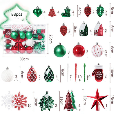 Set de 88 Adornos Navideños Decorativos - Image 10