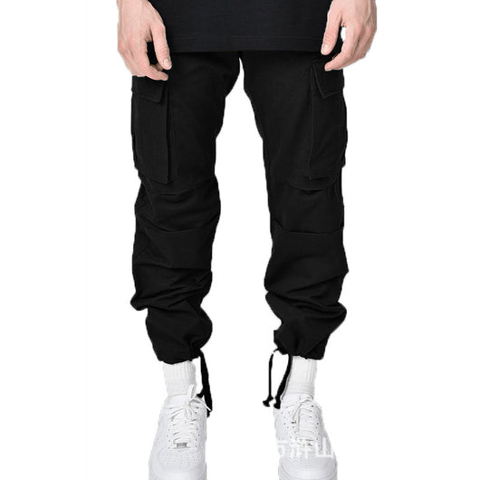 Pantalón Cargo Holgado con Cordón y Múltiples Bolsillos para Hombre - Image 4