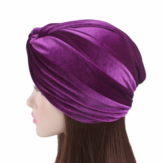 Gorro Bandana Elástico de Terciopelo Otoño Invierno - Image 17
