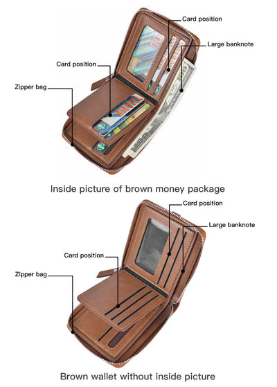 Billetera Retro Multitarjeta con Cierre - Image 12