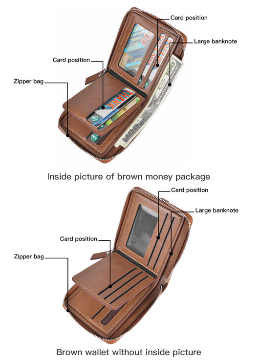 Billetera Retro Multitarjeta con Cierre - Image 12