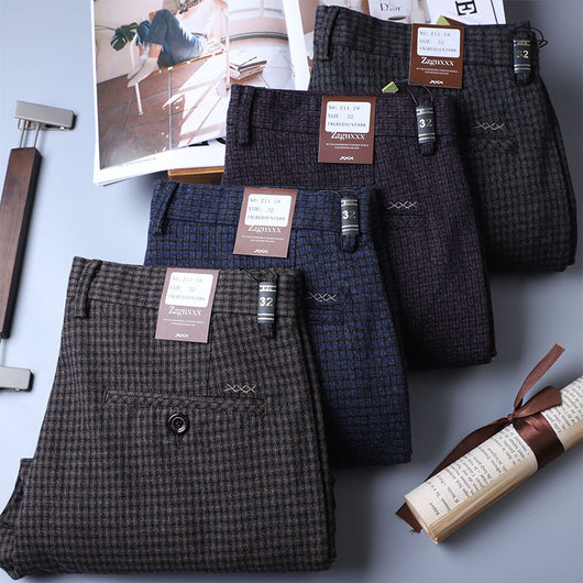 Pantalones de Vestir Cuadros Sueltos Rectos - Estilo Moderno y Profesional - Image 13