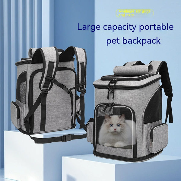 Mochila Transportadora Extensible para Mascotas - Gran Capacidad