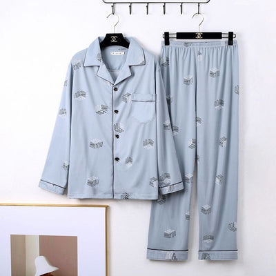 Pijama Minimalista de Manga Larga para Hombre - Image 31