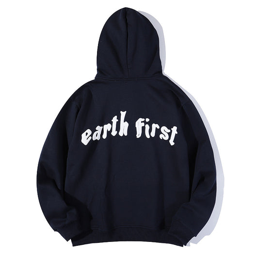Sudadera con Capucha y Cierre de Hoja de Cáñamo 3D Smiley - Image 9