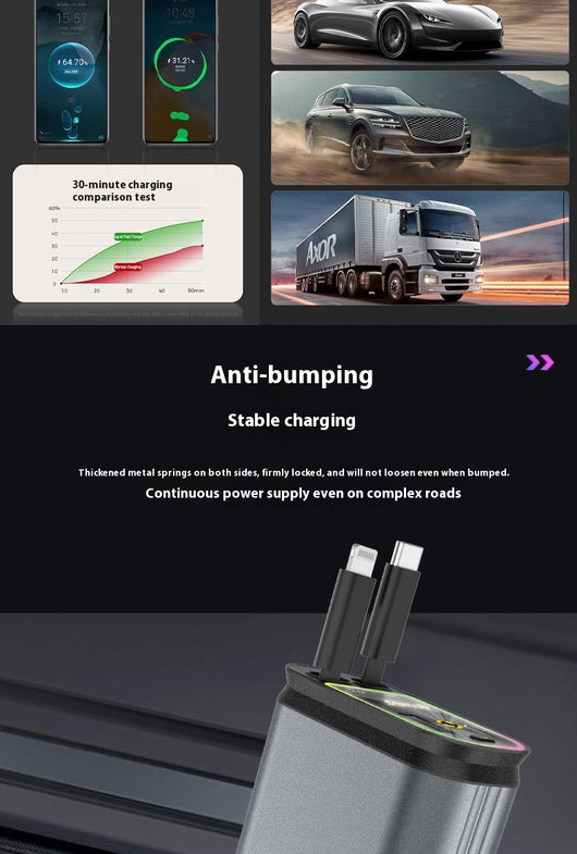 Cargador Automotriz 120W Cuatro en Uno con Diseño Cielo Estrellado - Image 12