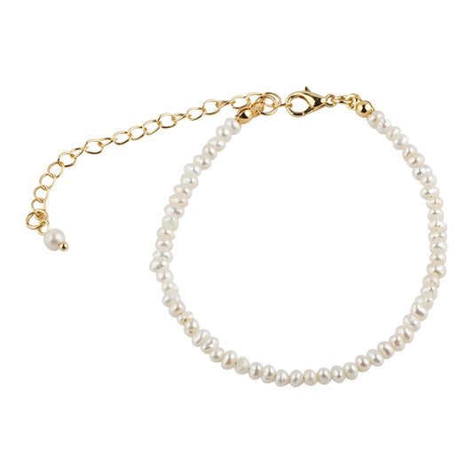 Pulsera de Perlas de Agua Dulce Minimalista - Diseño Coreano Trendy para Mujer