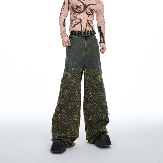 Jeans Vintage Rotos con Corte Irregular