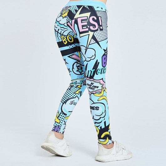 Mallas Capri de Yoga con Estampado Digital de Patrones Europeos y Americanos - Image 7
