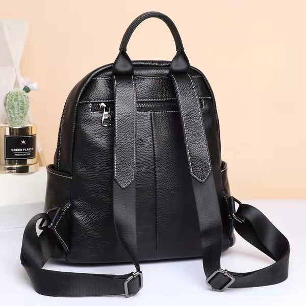 Mochila de Viaje en Cuero Genuino de Gran Capacidad - Versátil y Duradera