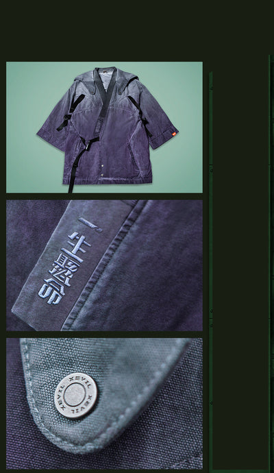 Sudadera con Capucha Gradient Punk Urbano Japonés - Image 12