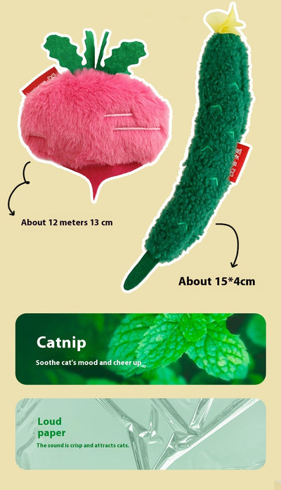 Juguete Interactivo de Vegetales con Sonajero para Gatos - Image 7