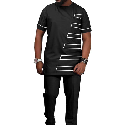 Traje Casual Hombre Estampado Étnico Africano Batik - Image 14