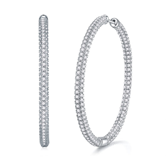 Aretes Lustrous: Conjunto de Plata S925 y Moissanita con Baño de Platino - Image 15