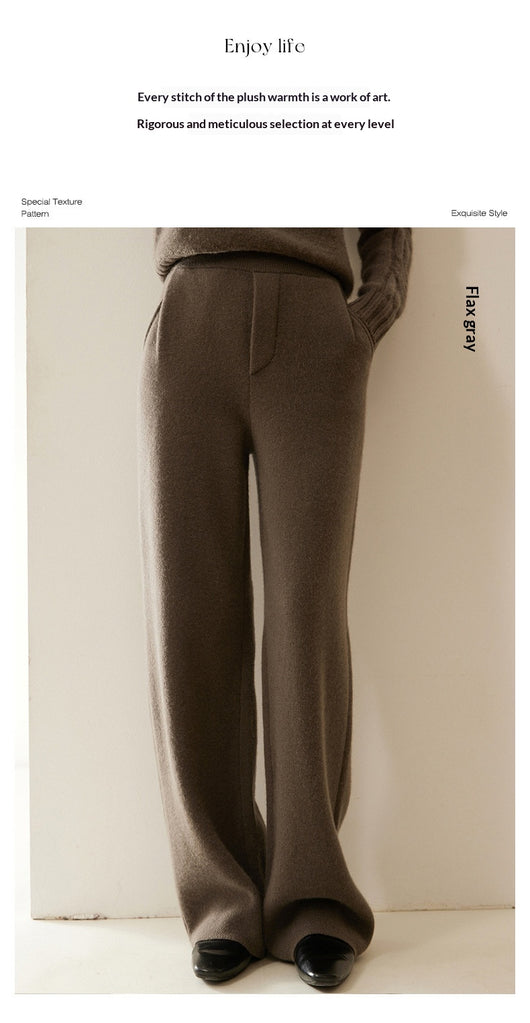 Pantalones de Cashmere Anchos de Cintura Alta - Diseño Elegante y Favorecedor - Image 13