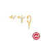 Simple Ins Estilo S925 Loving Heart In Sterling Plateado Dripping Turquoise 4 Dorado 3 Sets 925 Plateado