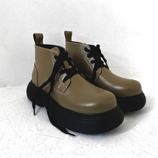Botas Martin Retro Japonesas con Suela Gruesa y Puntera Voluminosa - Image 6