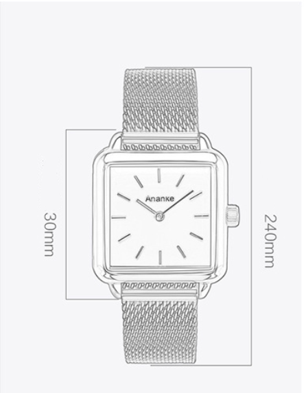 Reloj Cuadrado para Dama Resistente al Agua - Image 28