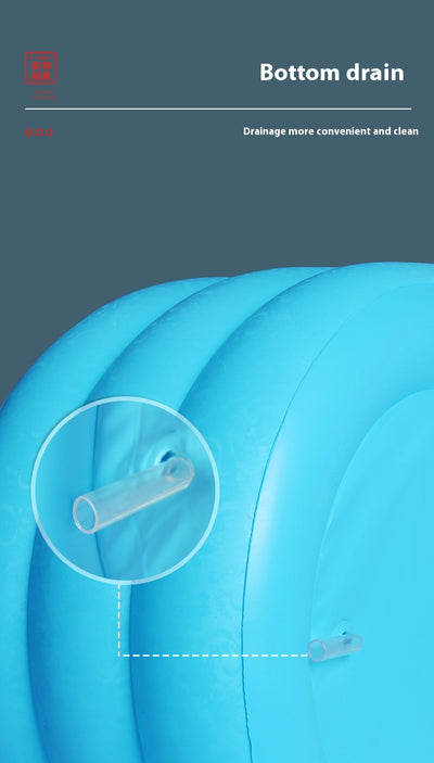 Bañera Plegable Inflable para Departamentos Pequeños - Tina Portátil PVC Resistente - Image 18