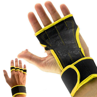 Guantes de Levantamiento de Pesas Medio Dedo con Soporte de Muñeca - Image 14