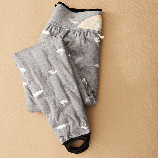 Leggings Térmicos de Plumón de Pato Blanco para Mujer - Cintura Alta y Abrigo Intenso