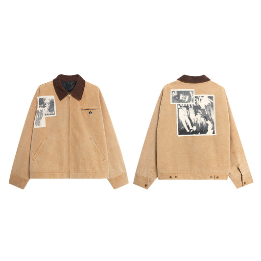 Chaqueta Suelta Retro Americana para Hombre - Image 2