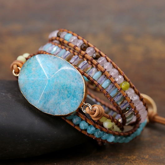 Pulsera de Cuentas Tianhe Piedra Natural Retro - Image 7