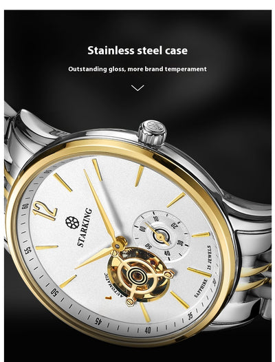 Reloj Mecánico Automático Profesional Hueco Tres Agujas Resistente al Agua para Hombre - Image 11