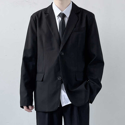 Saco Ejecutivo Talla Grande Hombre Estilo Universitario Primavera Otoño - Image 4