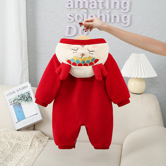 Mameluco Acolchado de Algodón para Bebé - Año Nuevo Chino Invierno