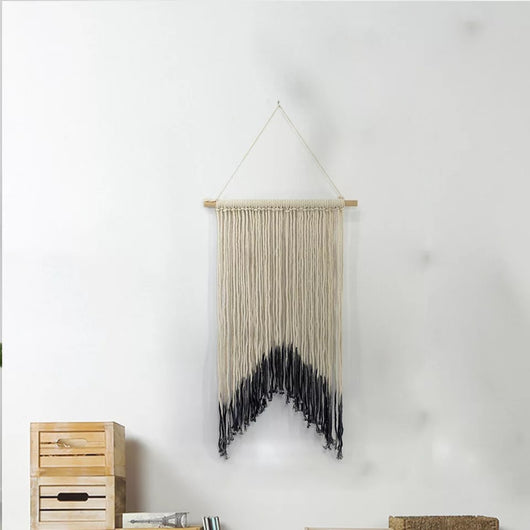 Tapiz Bohemio de Algodón Puro Tejido a Mano con Joyería Decorativa - Image 9